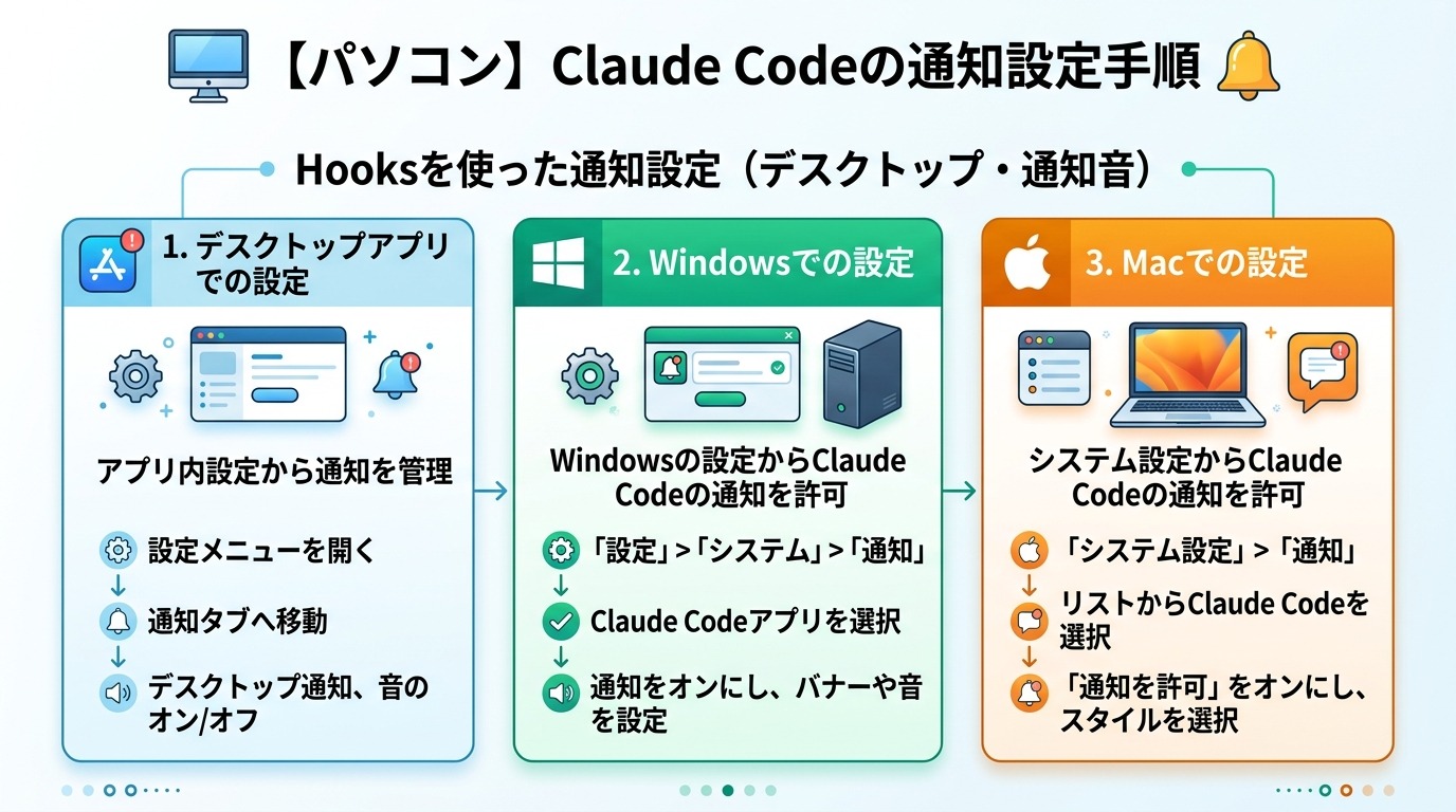 【パソコン】Claude Codeの通知設定手順