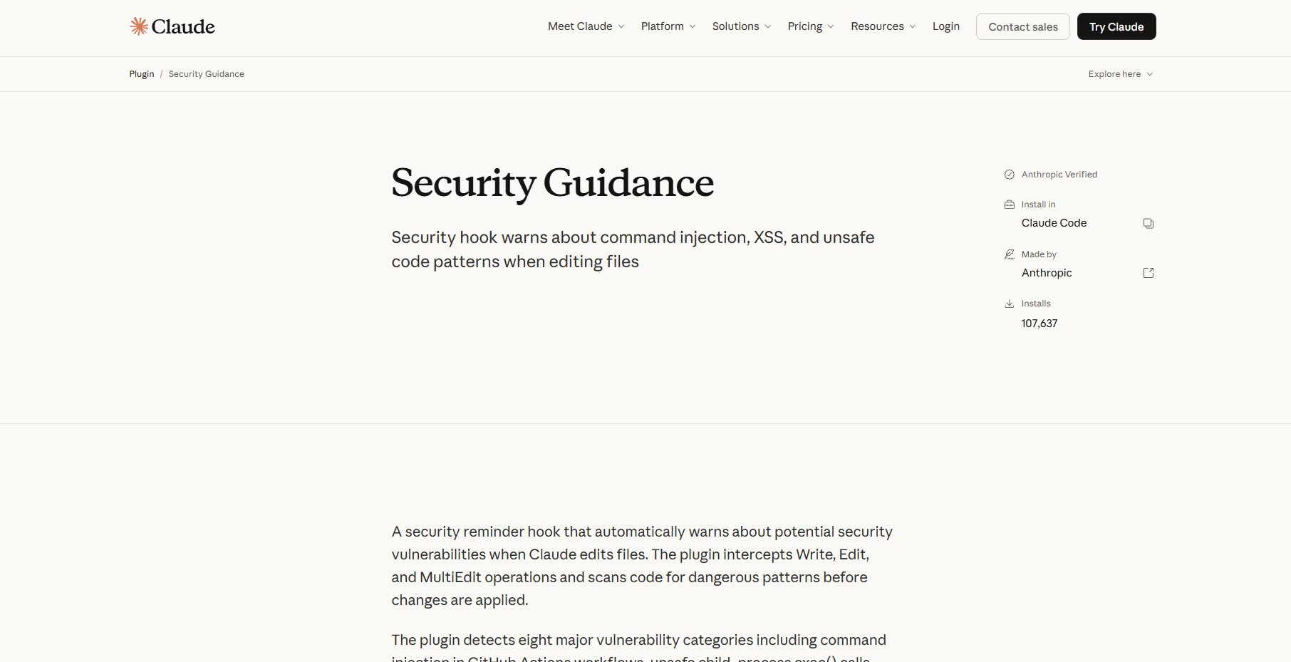  Security Guidance
