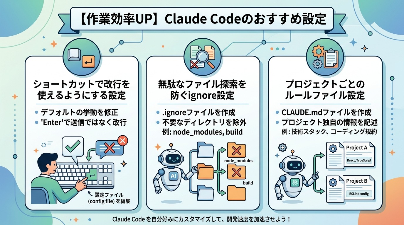 【作業効率UP】Claude Codeのおすすめ設定