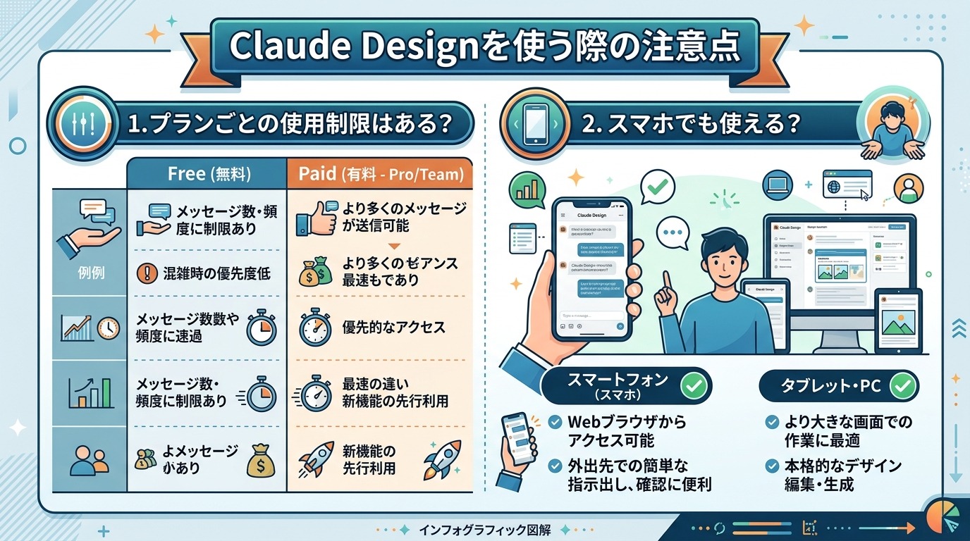 Claude Designを使う際の注意点