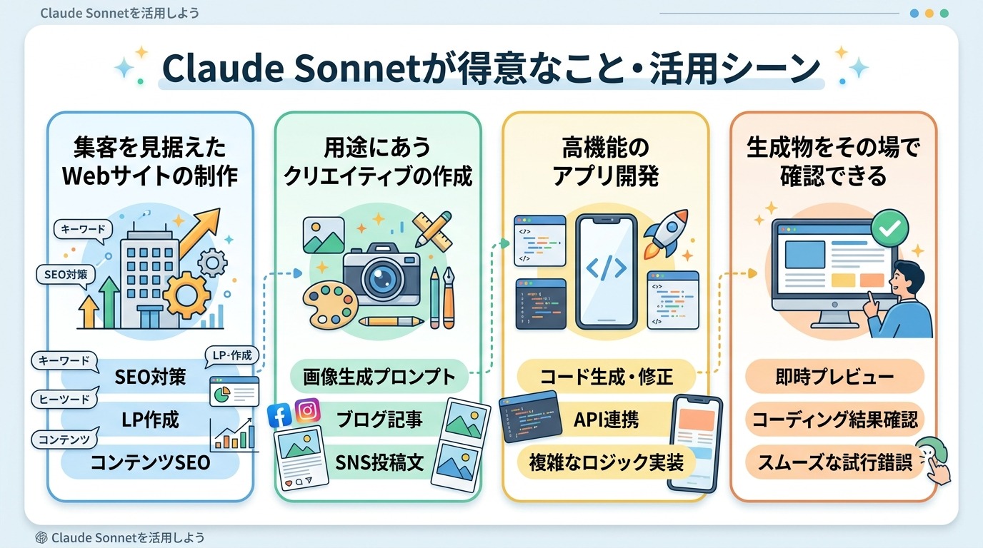 Claude Sonnetが得意なこと・活用シーン