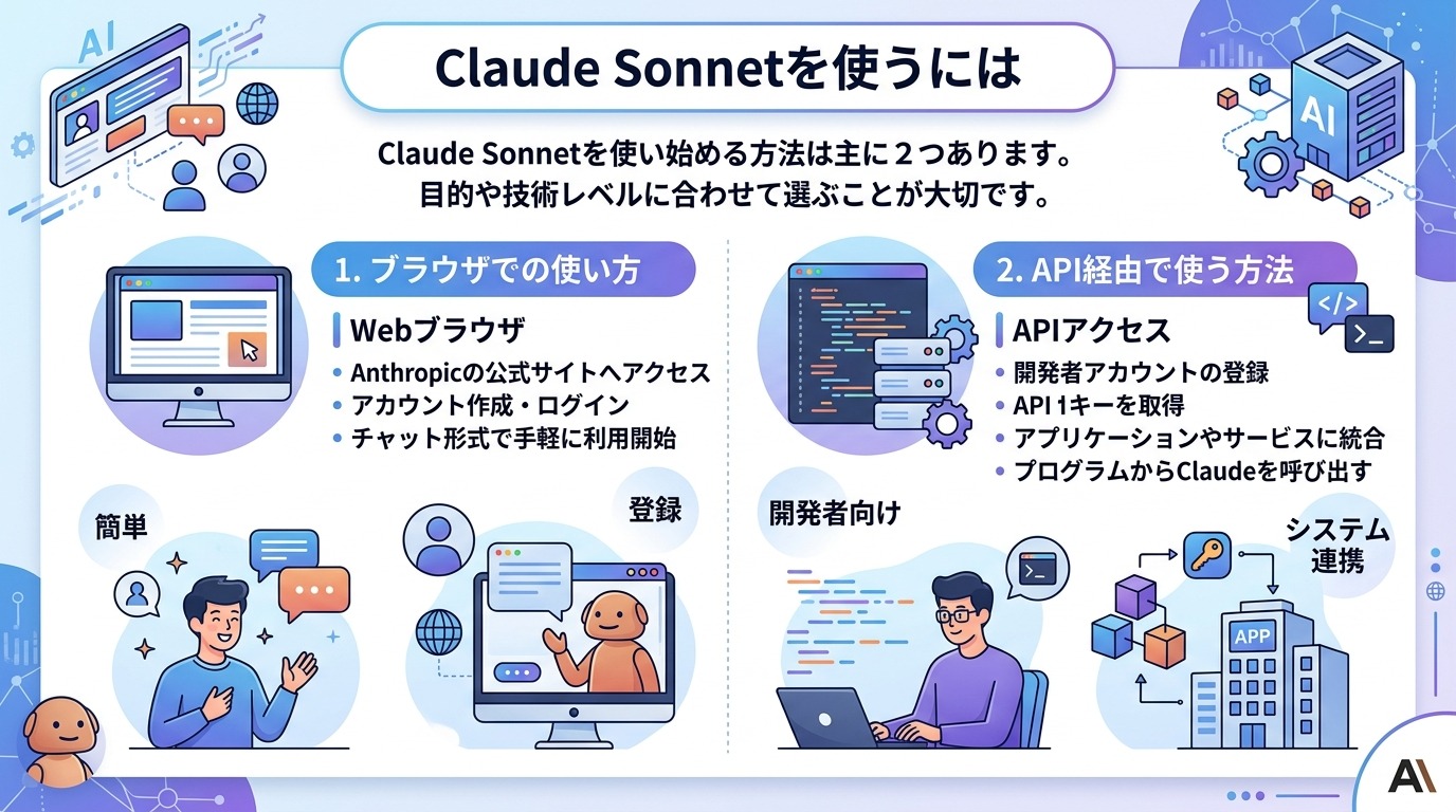 Claude Sonnetを使うには