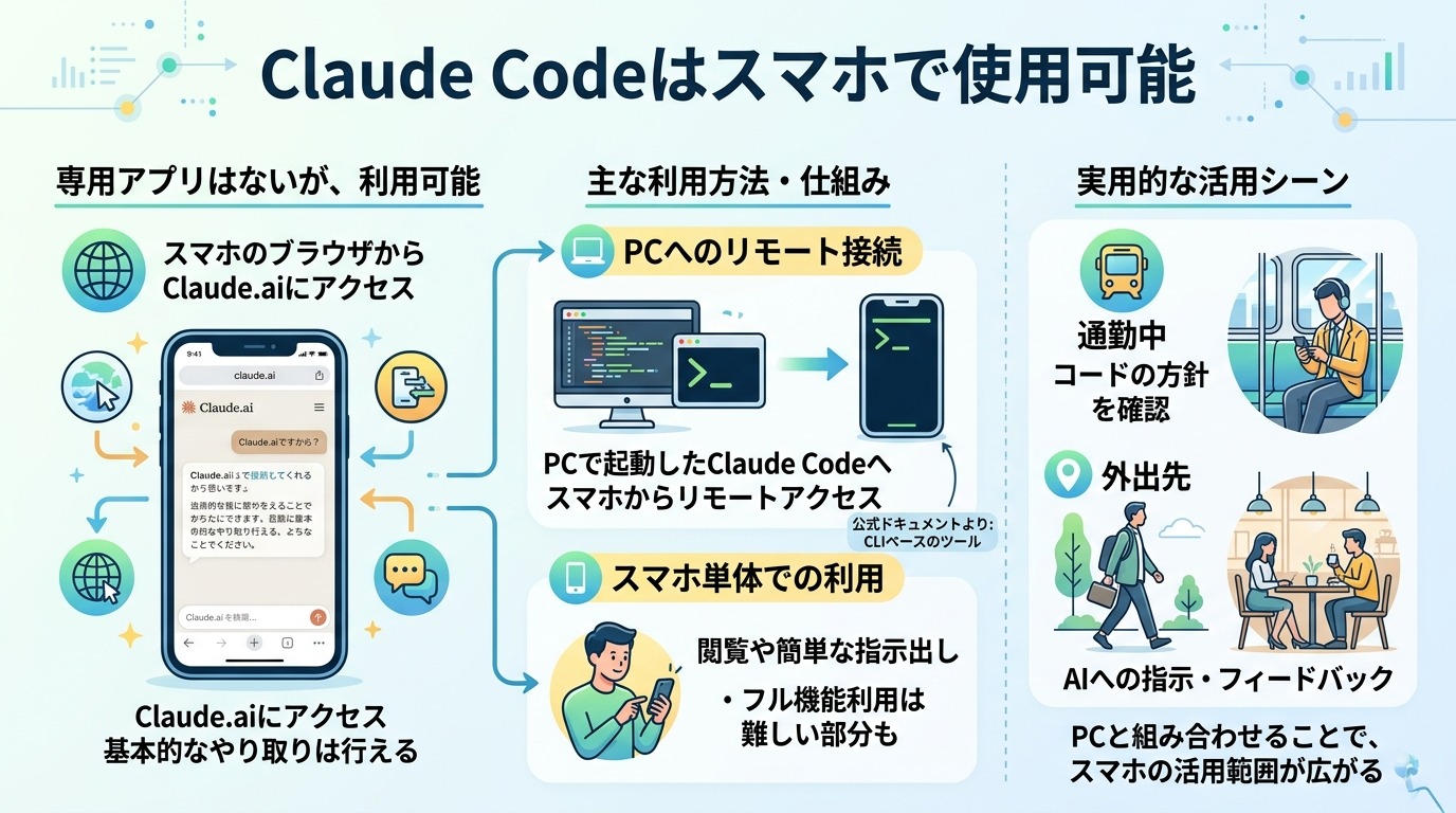 Claude Codeはスマホで使用可能