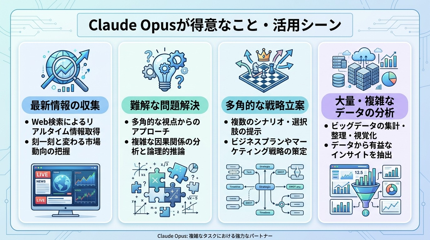 Claude Opusが得意なこと・活用シーン