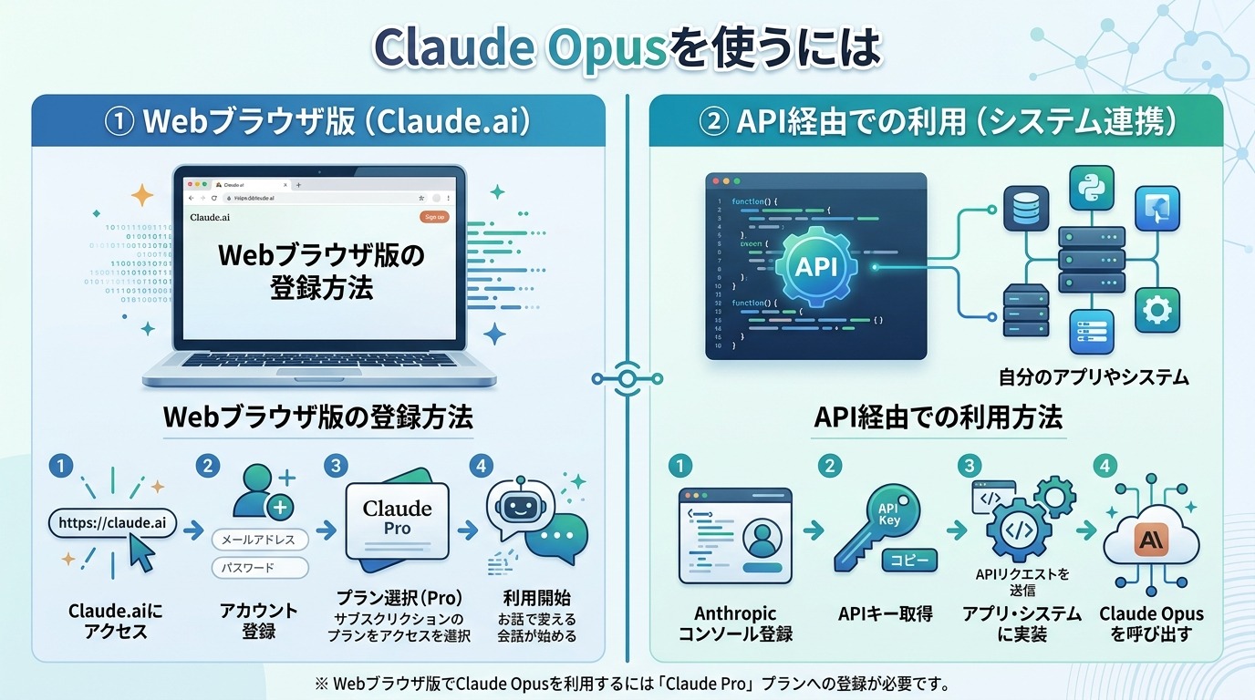 Claude Opusを使うには