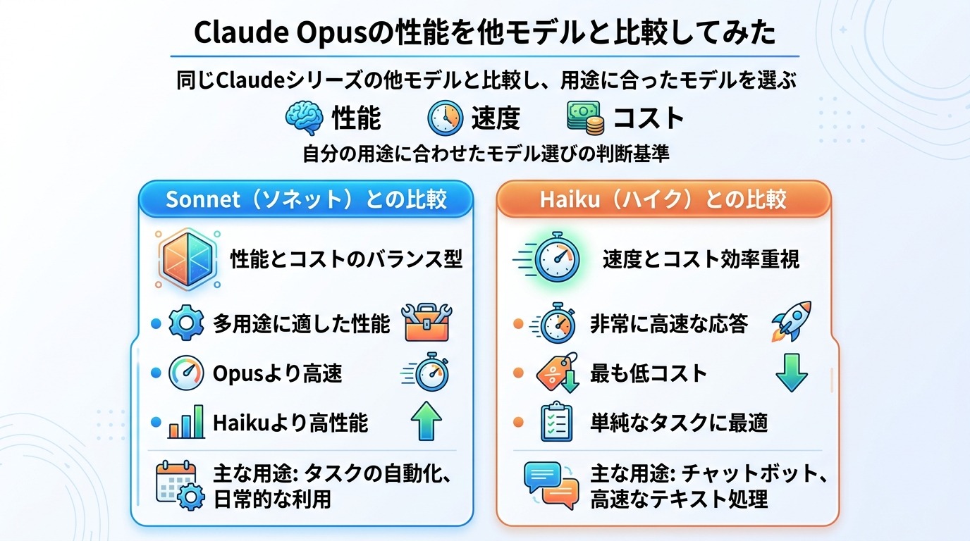 Claude Opusの性能を他モデルと比較してみた