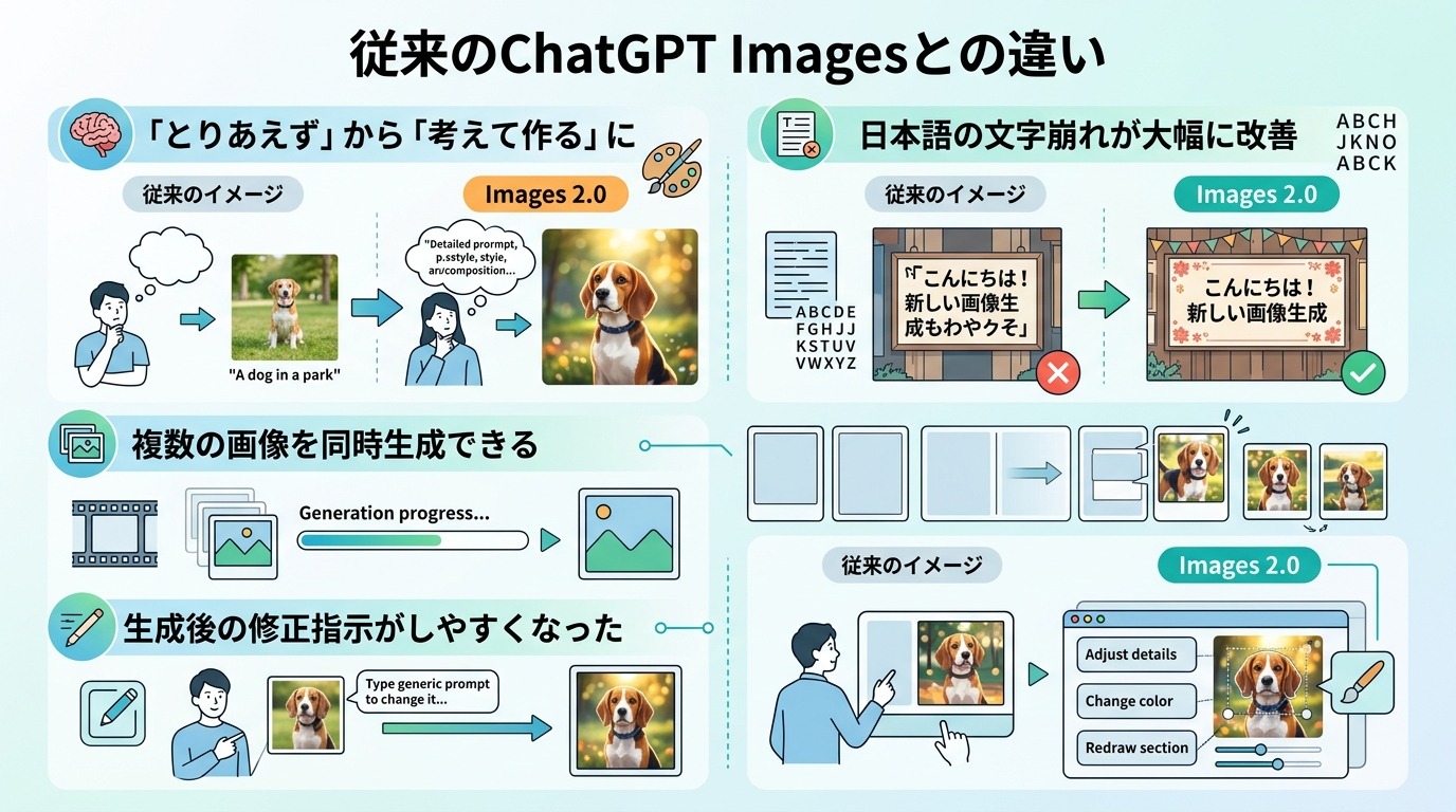 従来のChatGPT Imagesとの違い