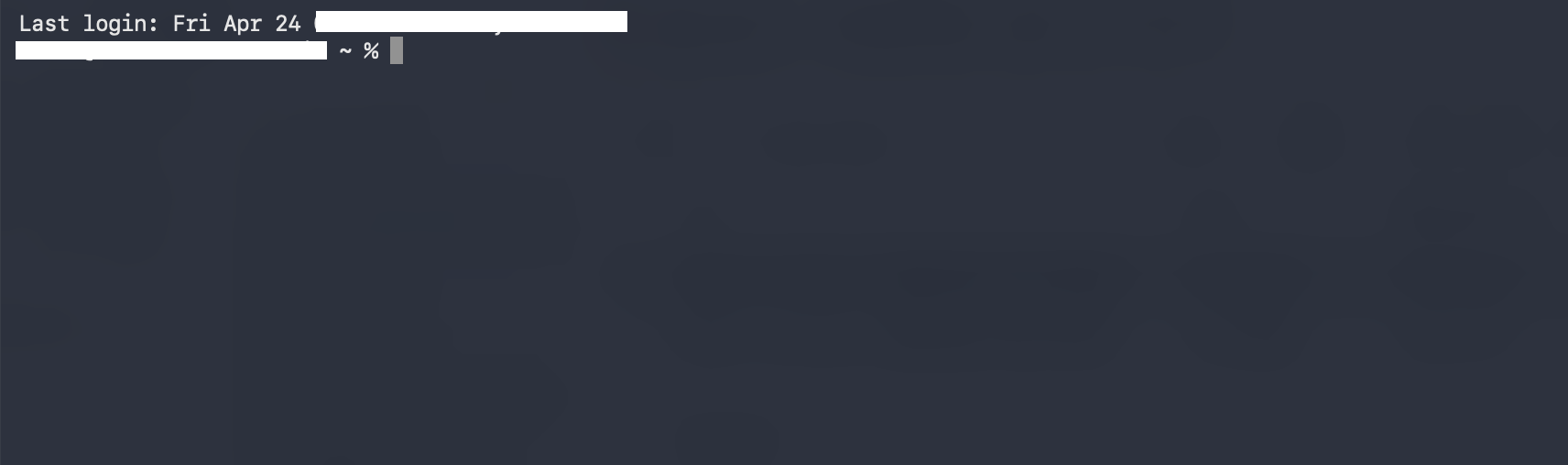 ターミナルの画面