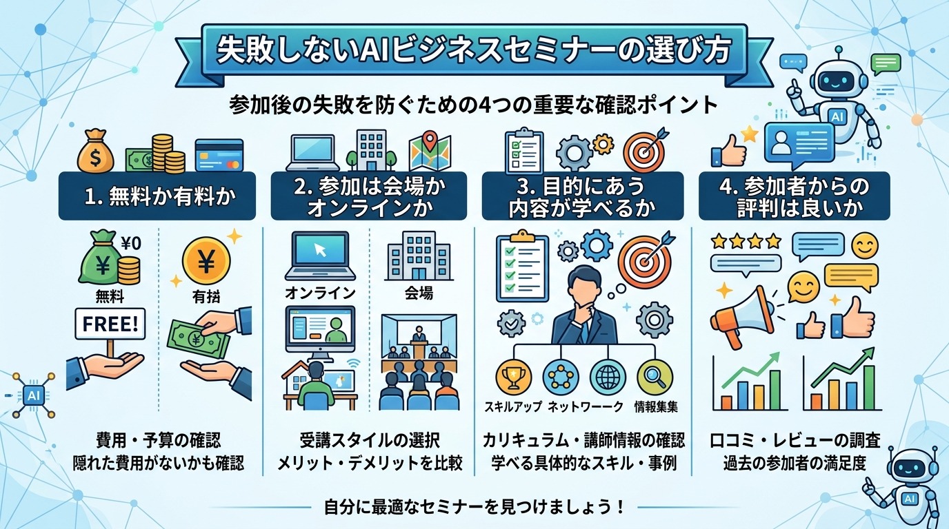 失敗しないAIビジネスセミナーの選び方