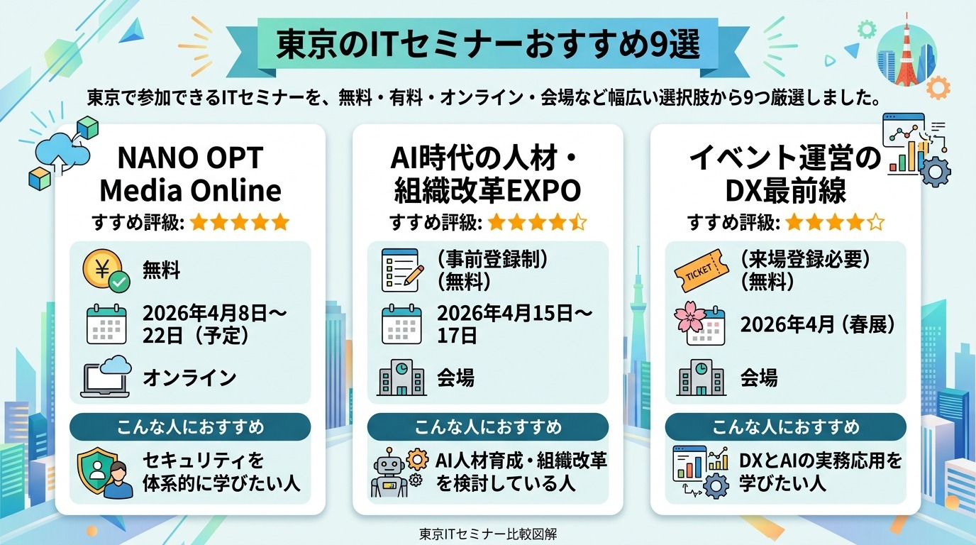 東京のITセミナーおすすめ9選