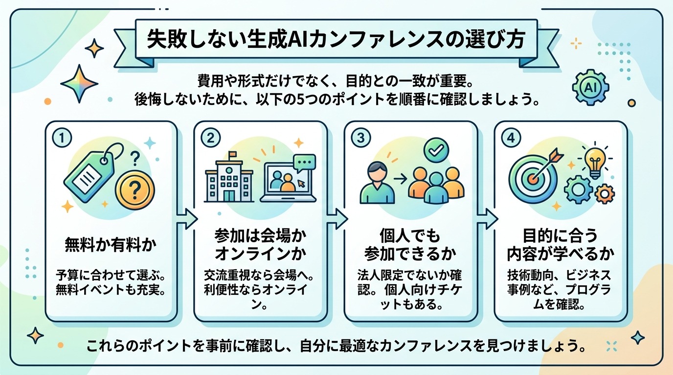 失敗しない生成AIカンファレンスの選び方