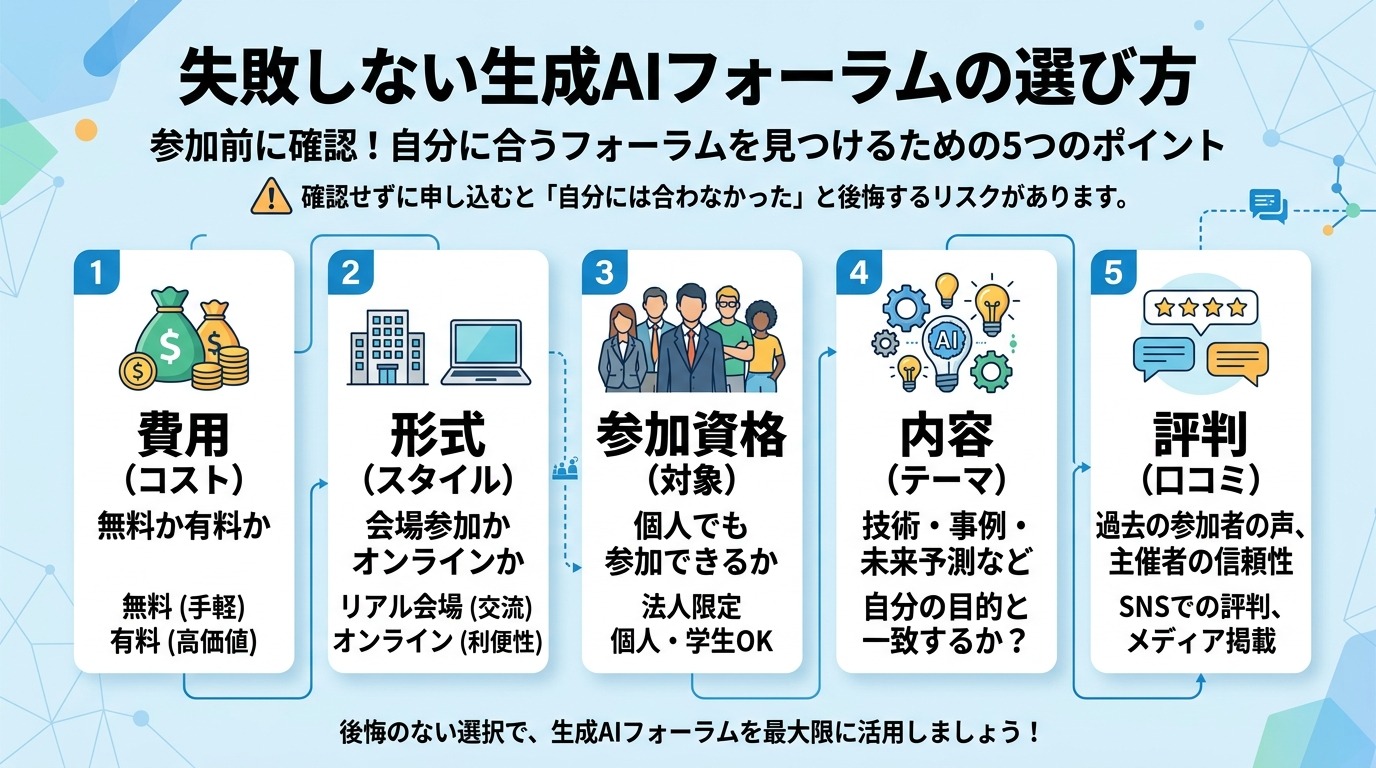 失敗しない生成AIフォーラムの選び方