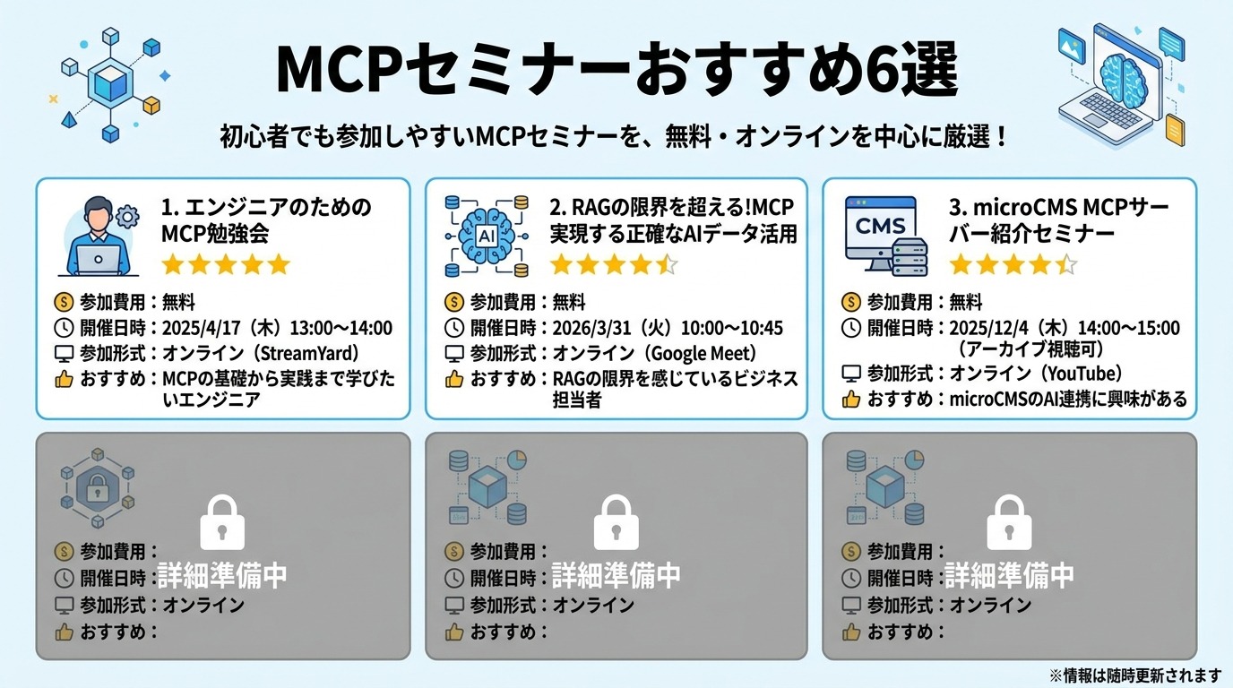 MCPセミナーおすすめ6選