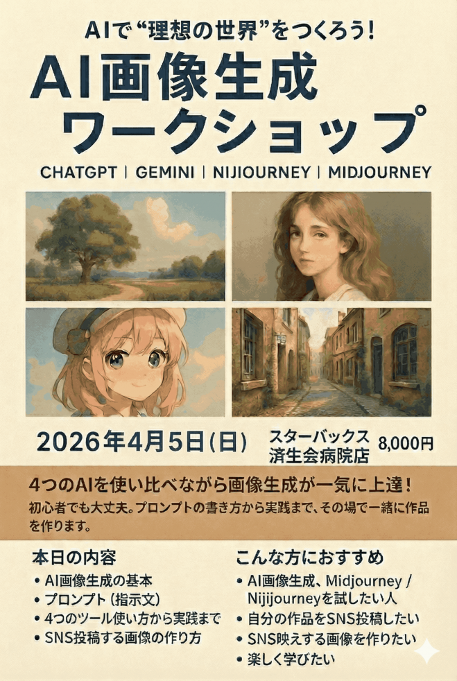 第38回 AI画像生成ワークショップ!