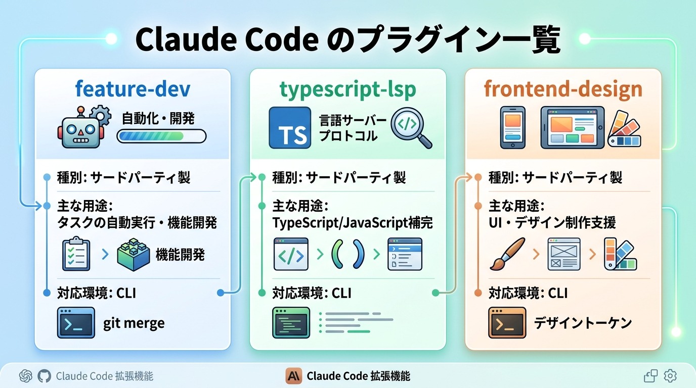 Claude Codeのプラグイン一覧