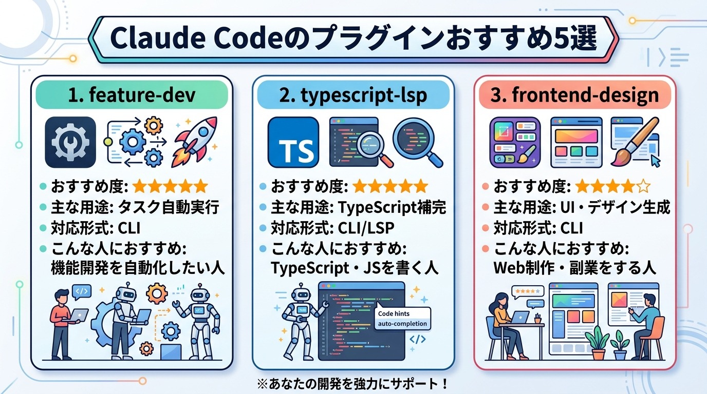 Claude Codeのプラグインおすすめ5選