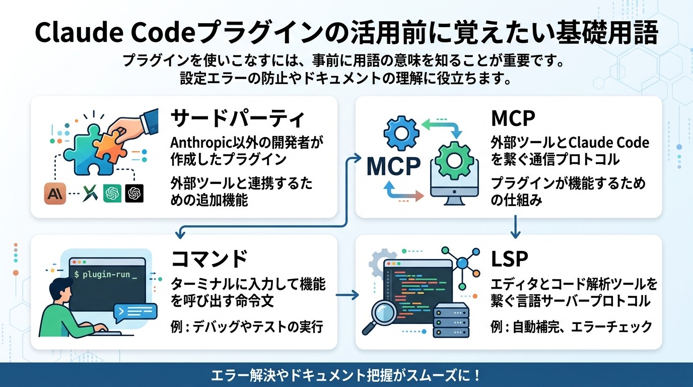 Claude Codeプラグインの活用前に覚えたい基礎用語