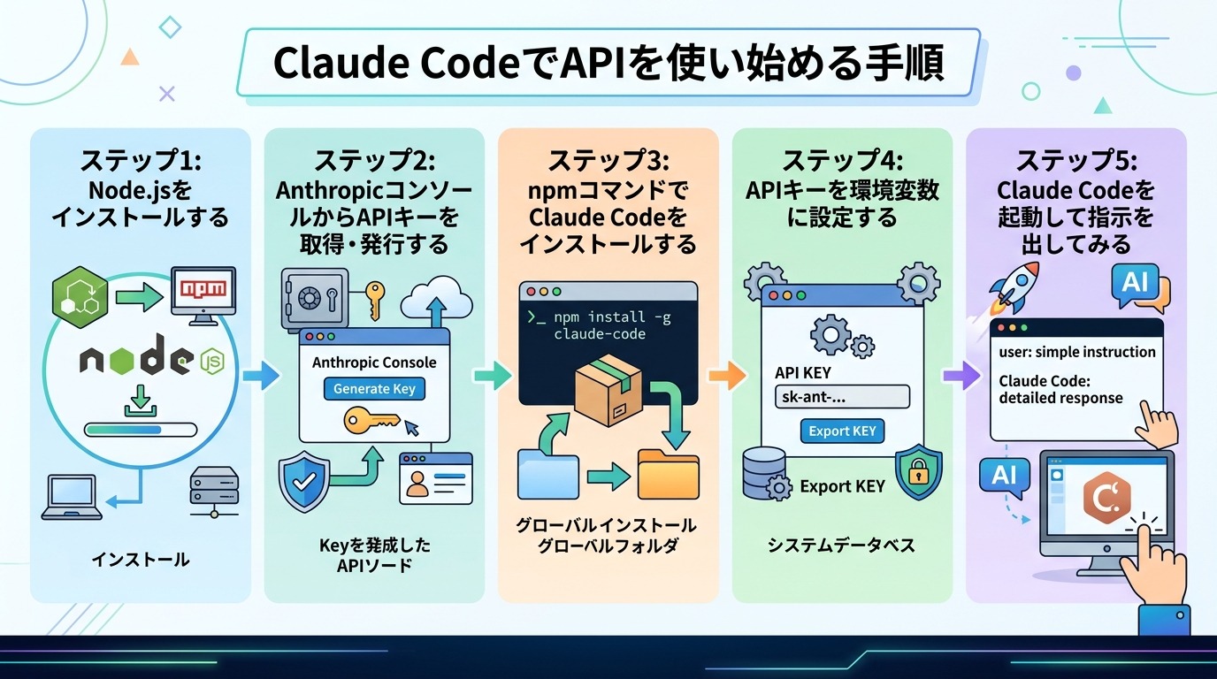 Claude CodeでAPIを使い始める手順