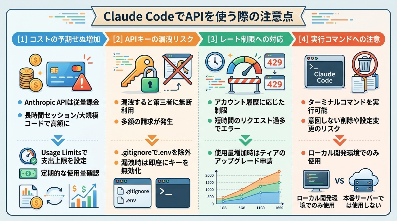 Claude CodeでAPIを使う際の注意点