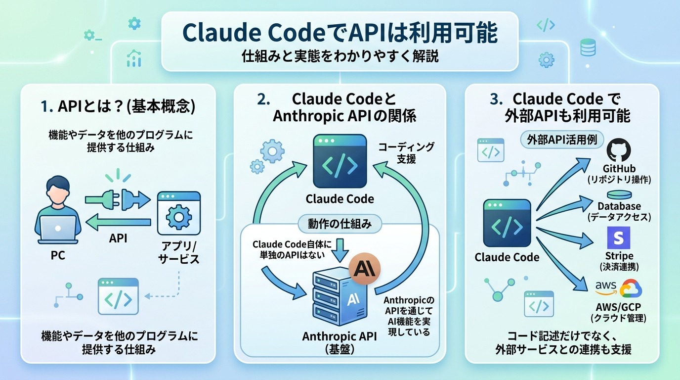 Claude CodeでAPIは利用可能