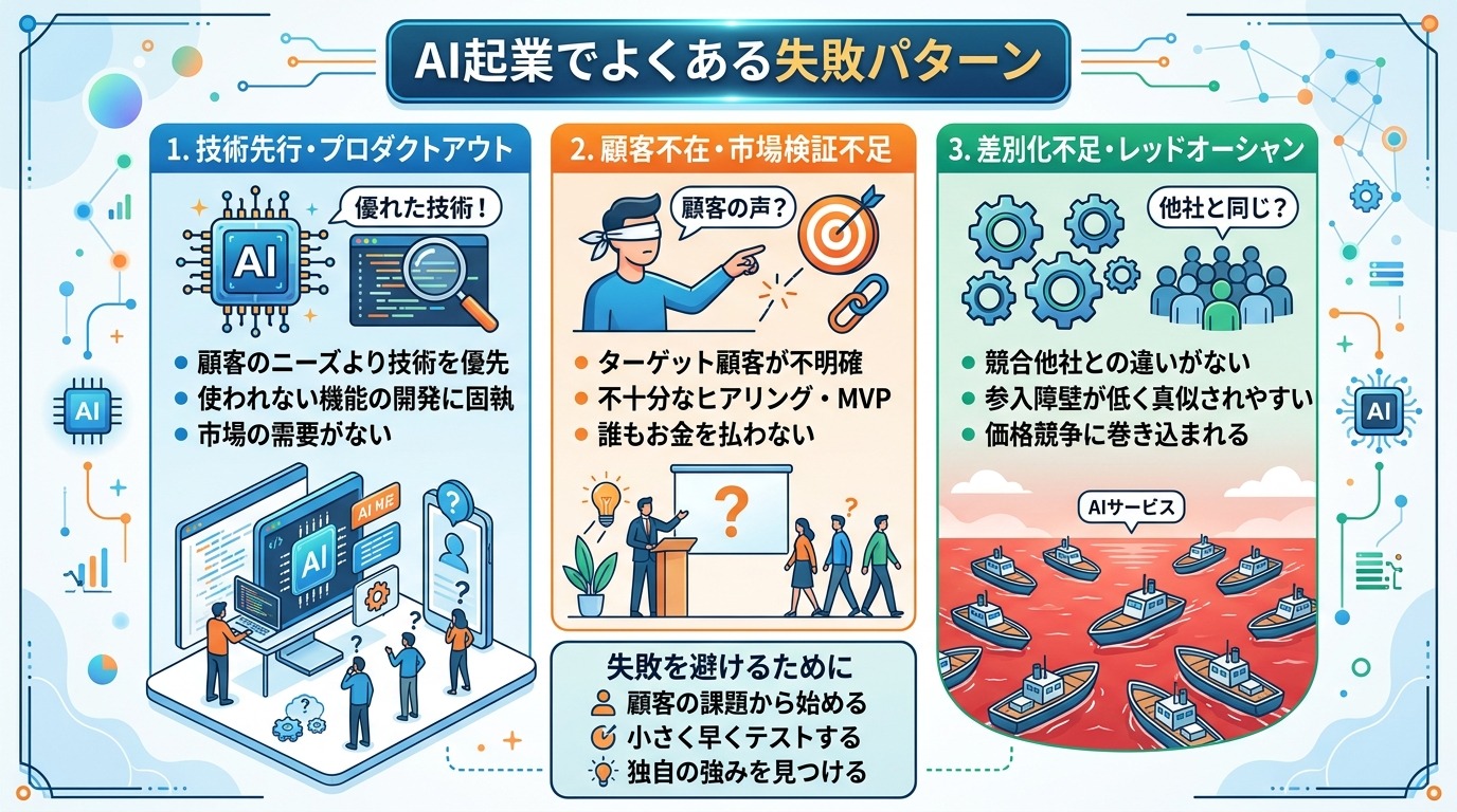 AI起業でよくある失敗パターン
