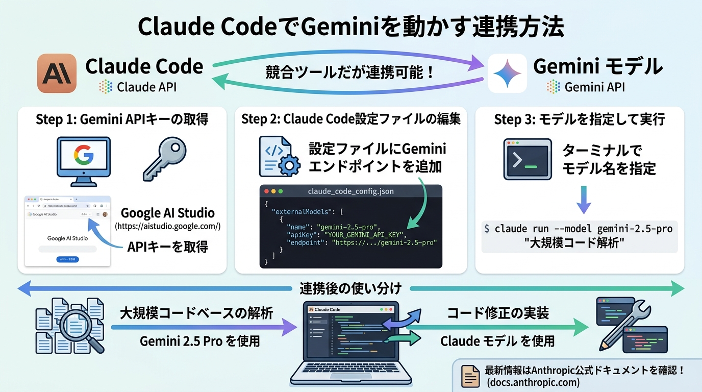 Claude CodeでGeminiを動かす連携方法