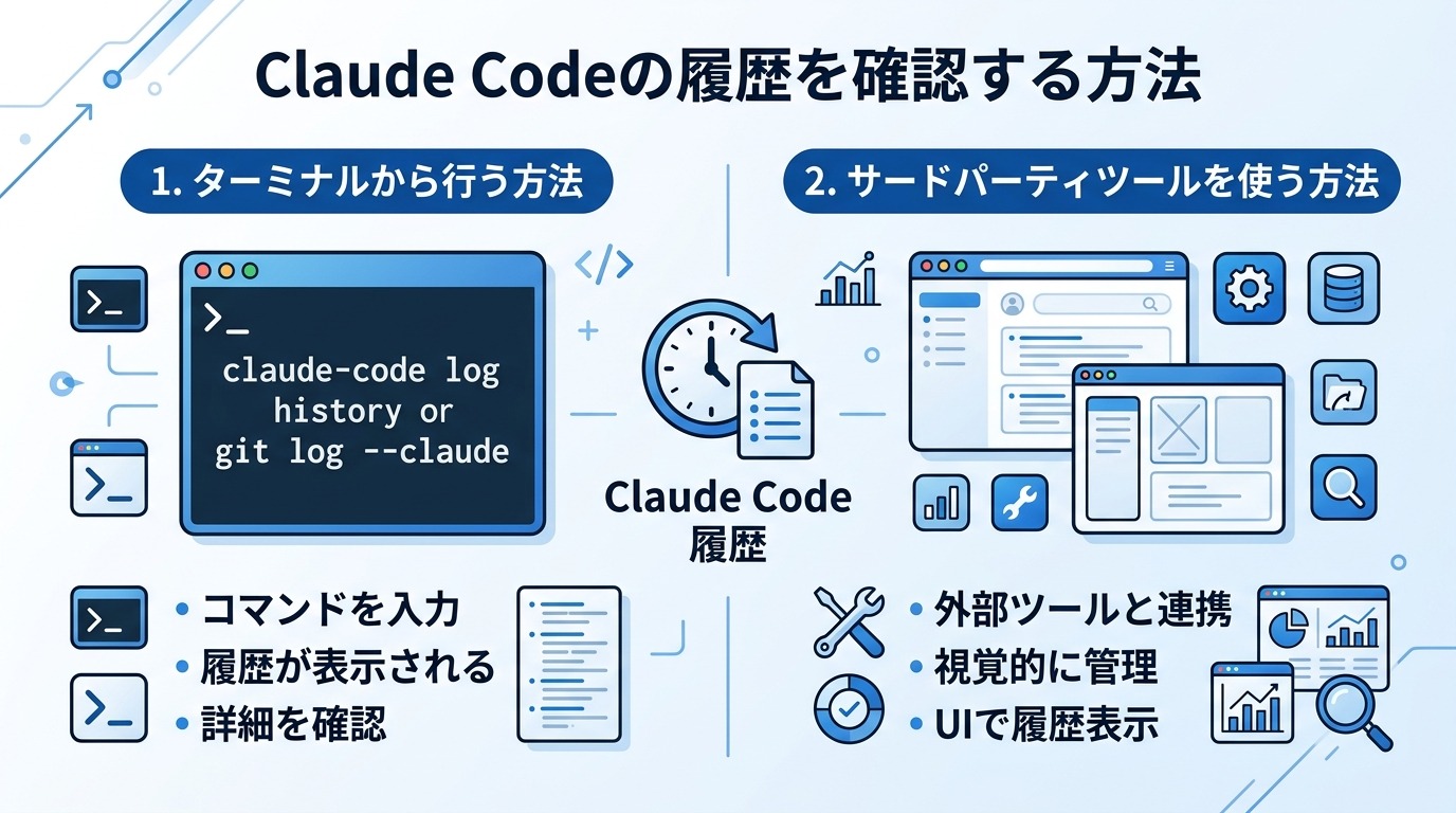 Claude Codeの履歴を確認する方法
