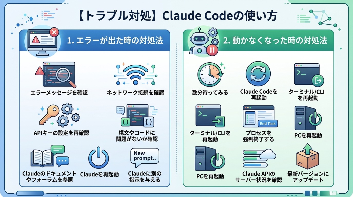 【トラブル対処】Claude Codeの使い方