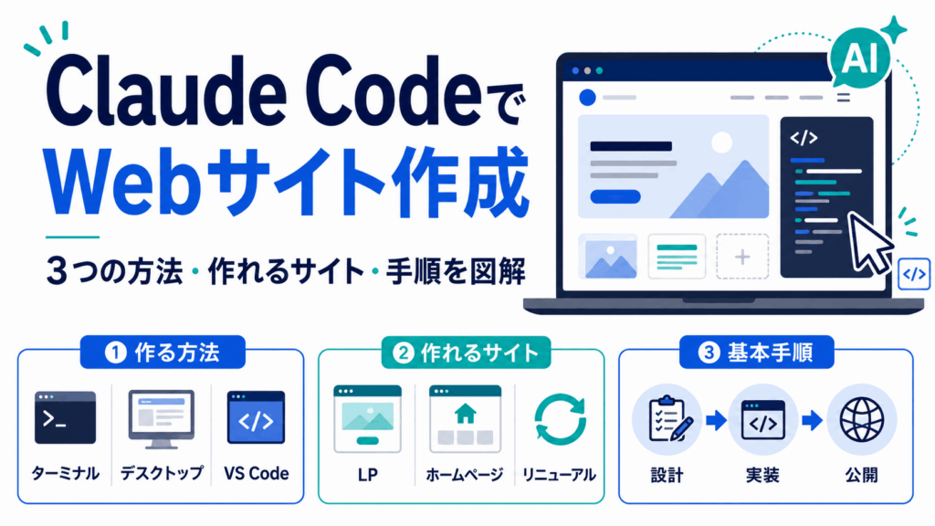 Claude CodeでWebサイト/ホームページを作成する全手順