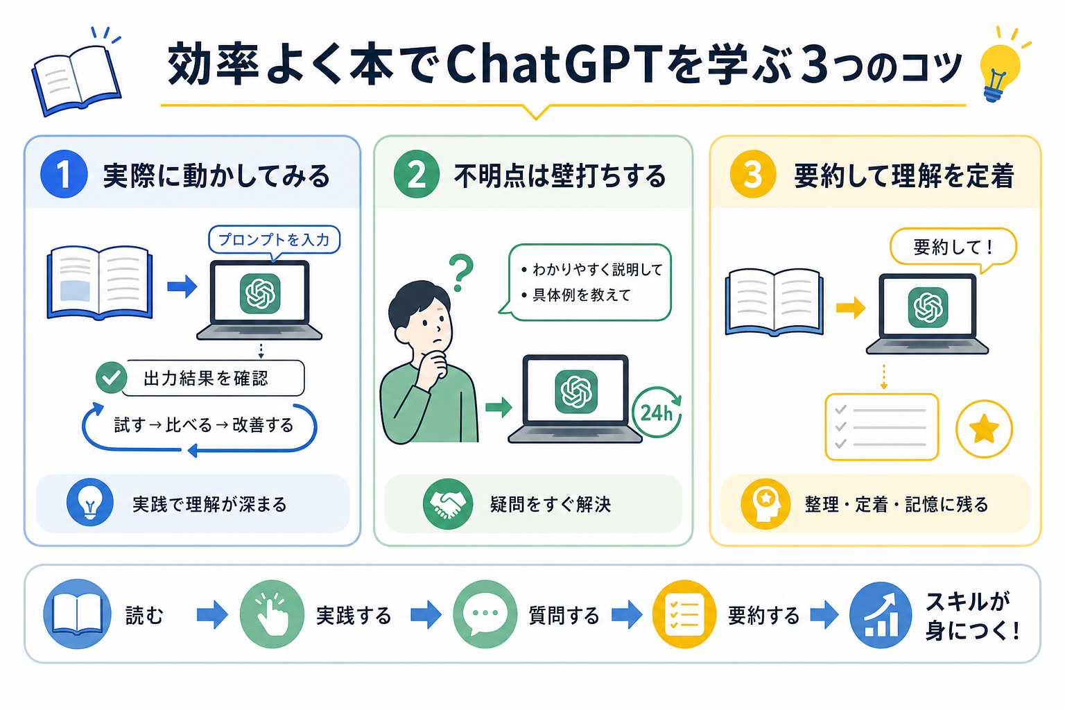 効率よく本でChatGPTを学ぶ3つのコツ