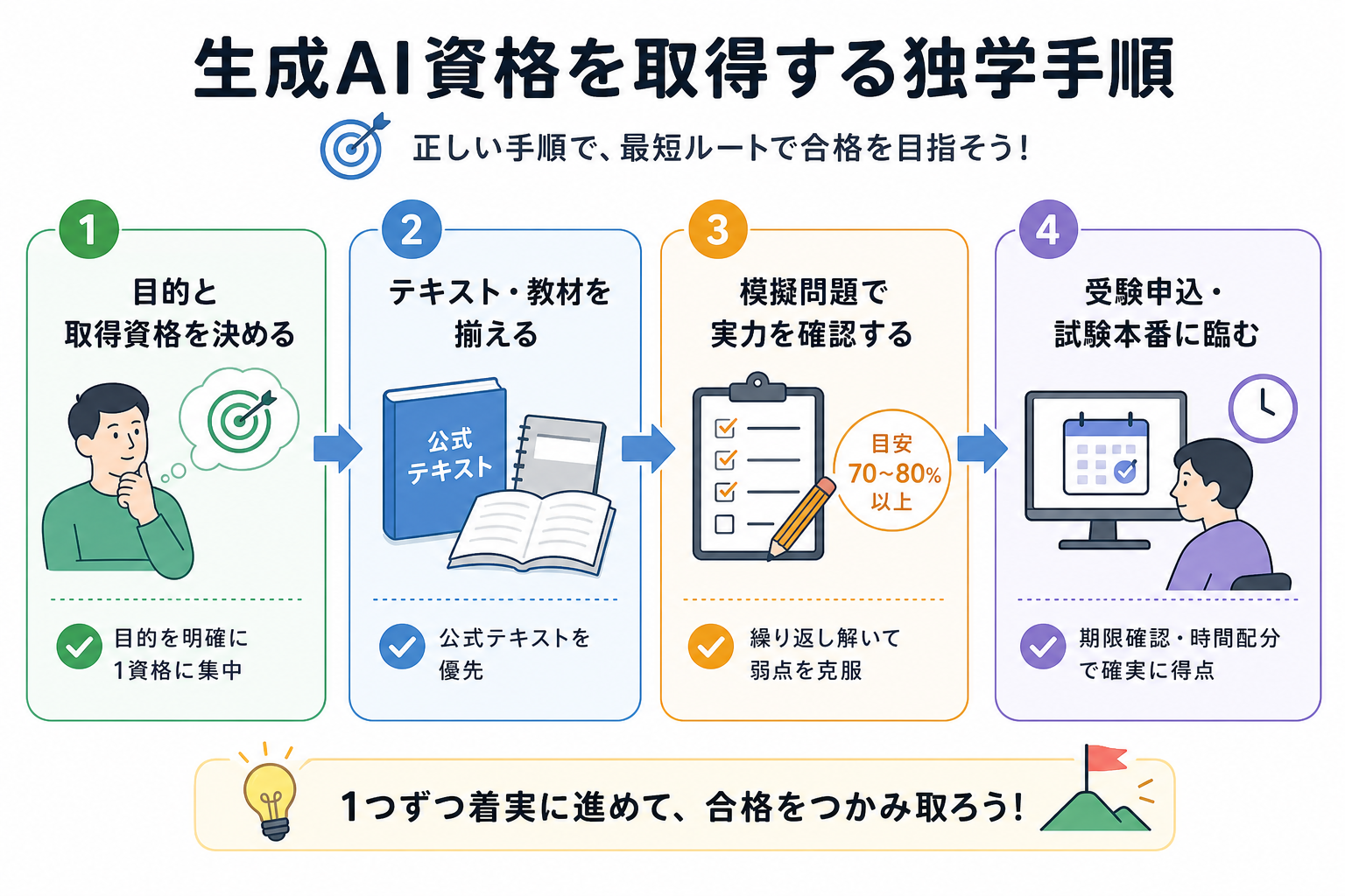 生成AI資格を取得する独学手順