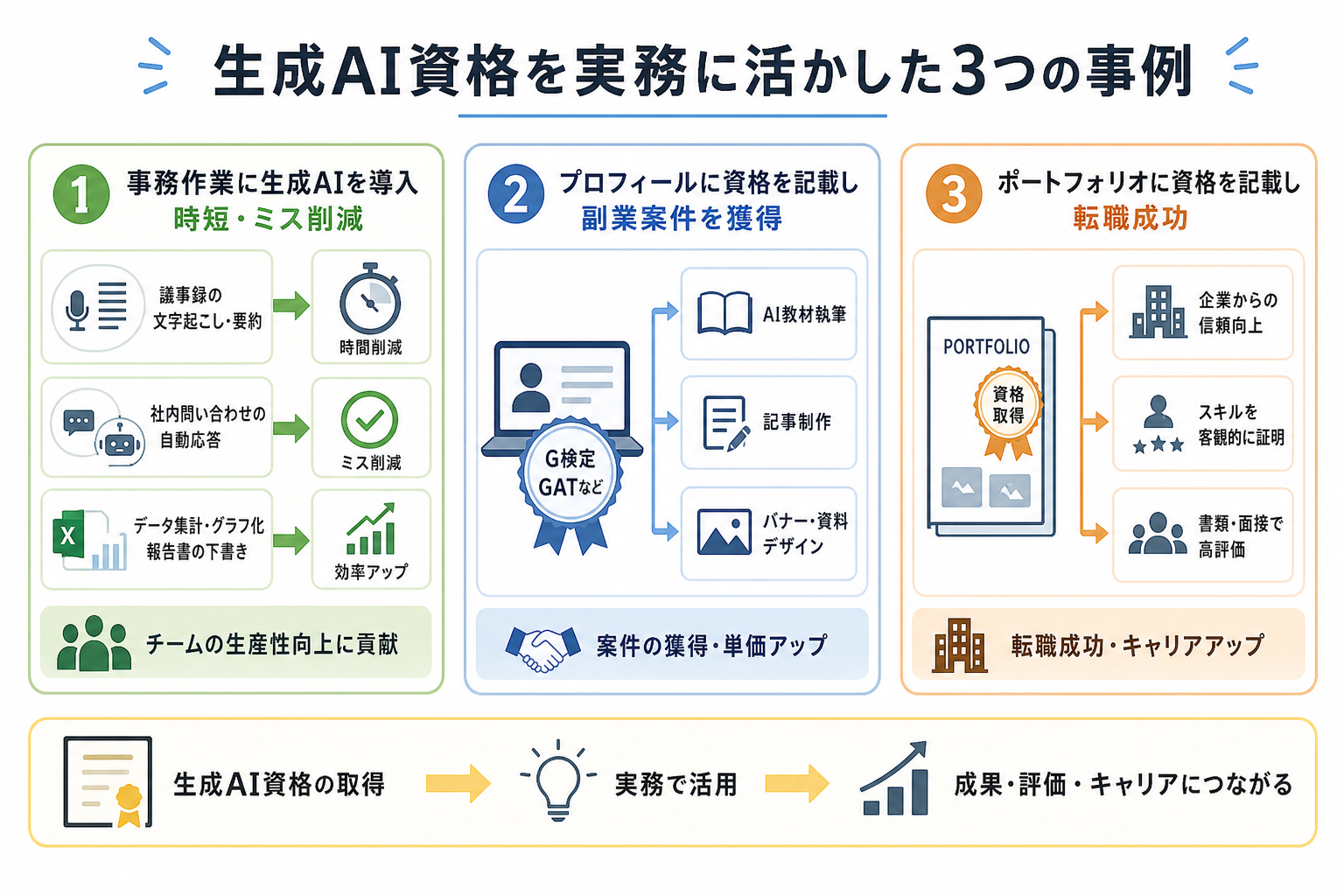 生成AI資格を実務に活かした3つの事例