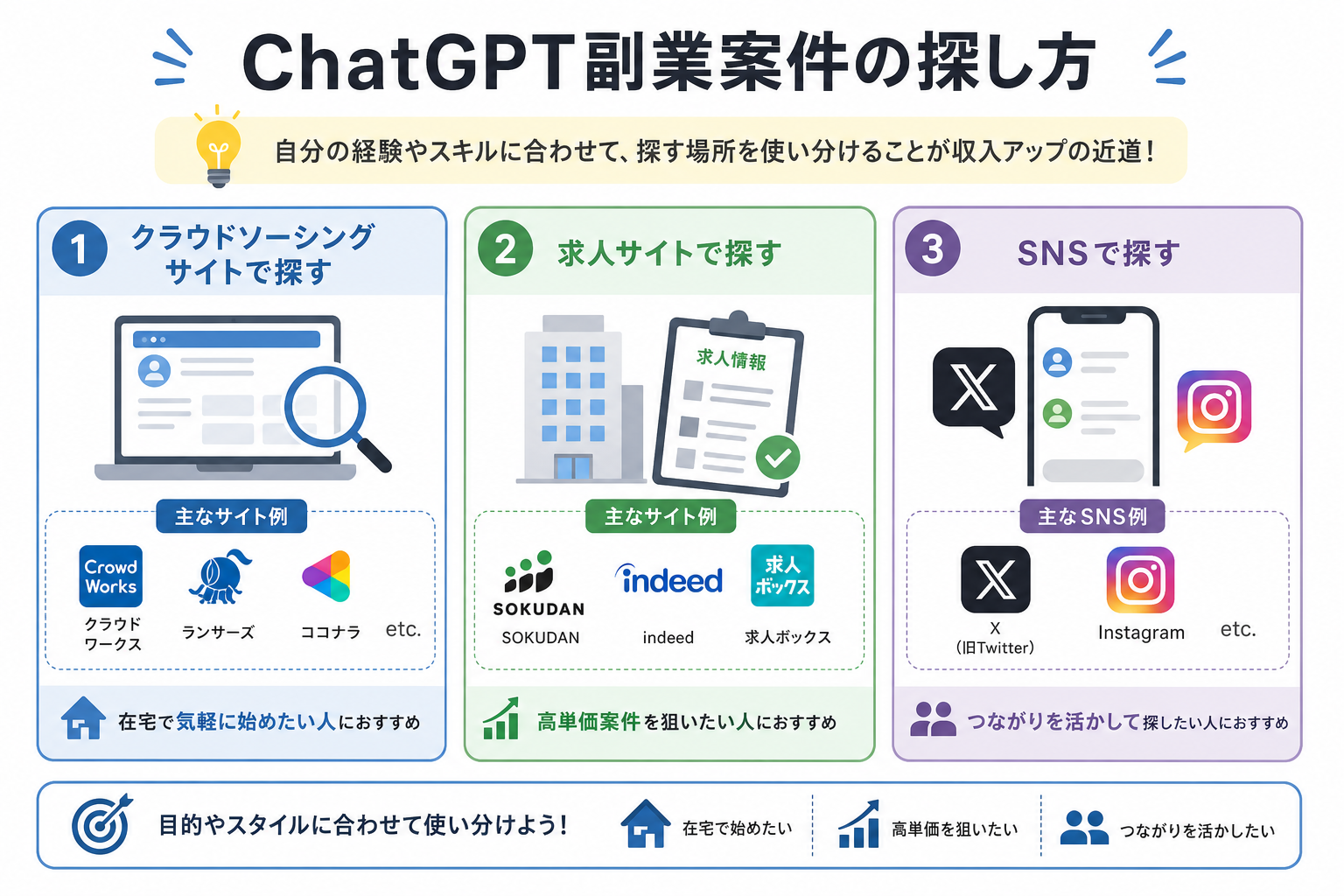 ChatGPT副業案件の探し方