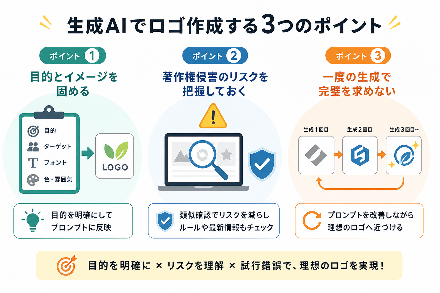 生成AIでロゴ作成する3つのポイント