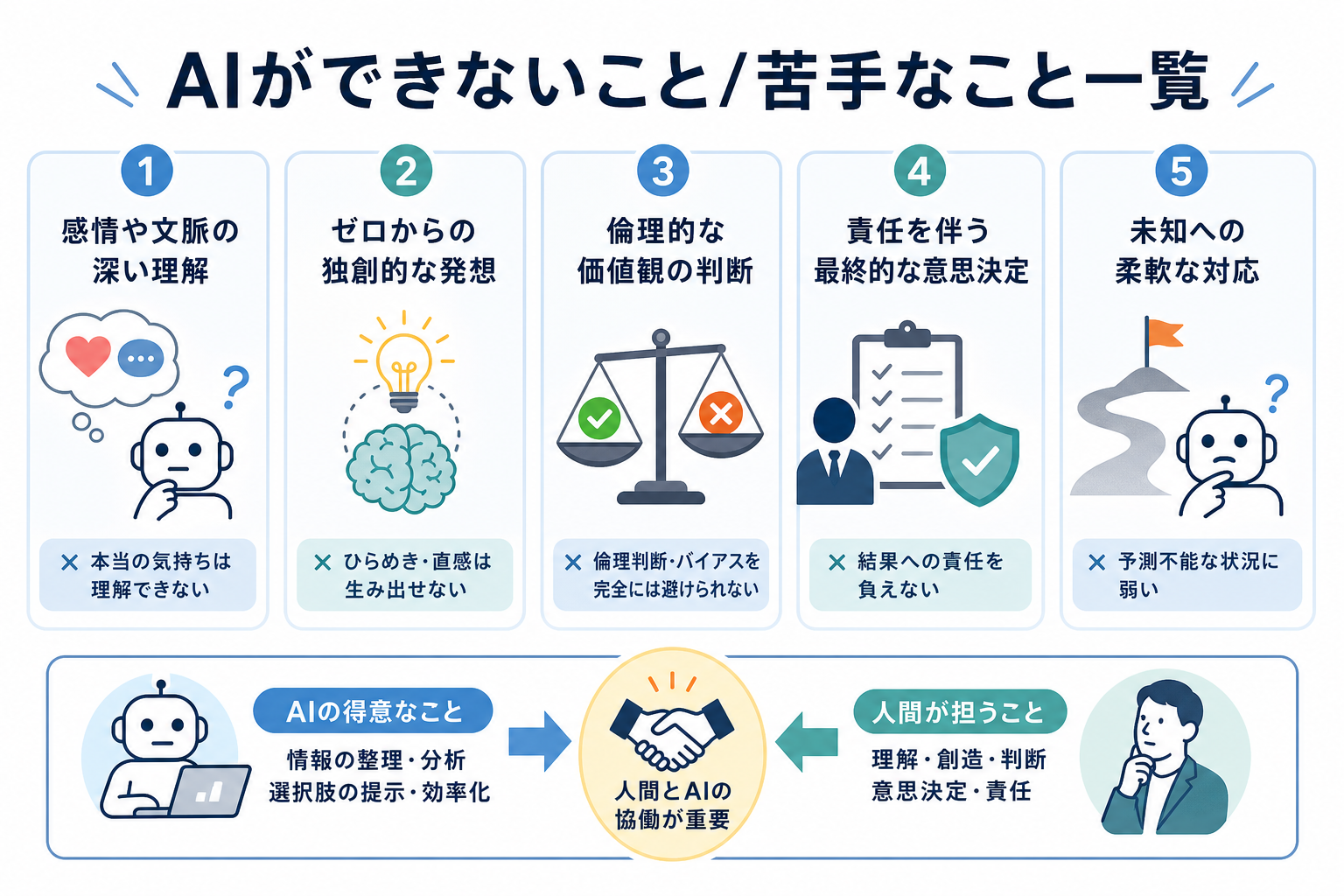 AIができないこと/苦手なこと一覧