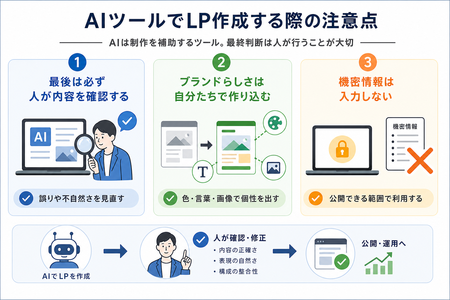 AIツールでLP作成する際の注意点