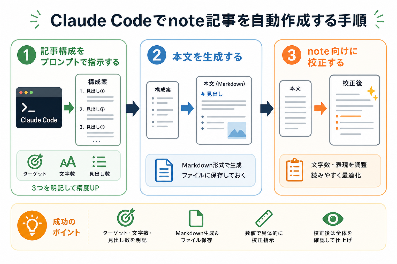 Claude Codeでnote記事を自動作成する手順
