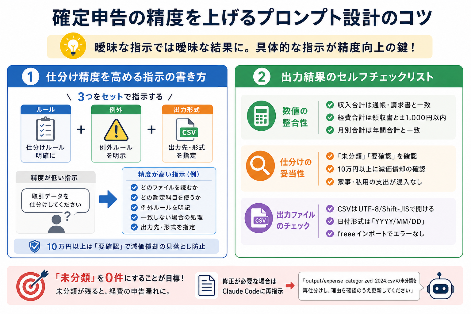 確定申告の精度を上げるプロンプト設計のコツ