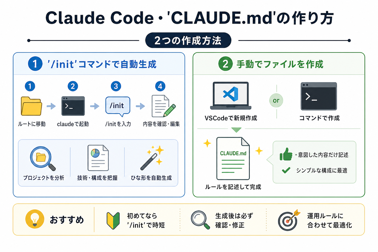 Claude Code・'CLAUDE.md'の作り方