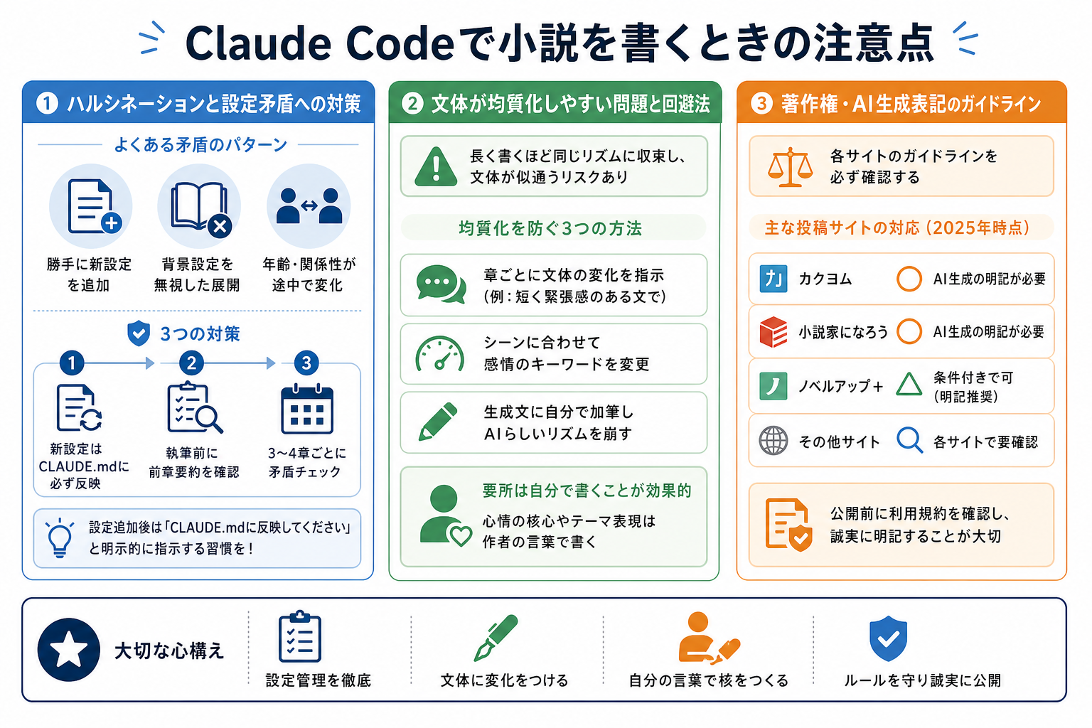 Claude Codeで小説を書くときの注意点