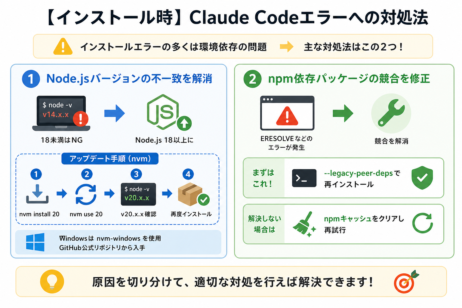 【インストール時】Claude Codeエラーへの対処法