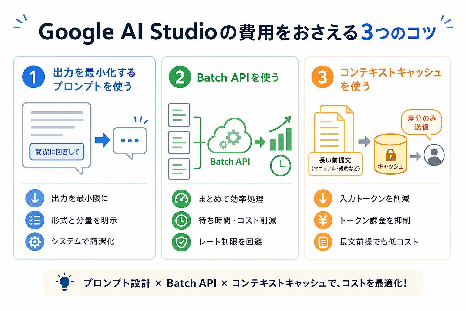 Google AI Studioの費用をおさえる3つのコツ