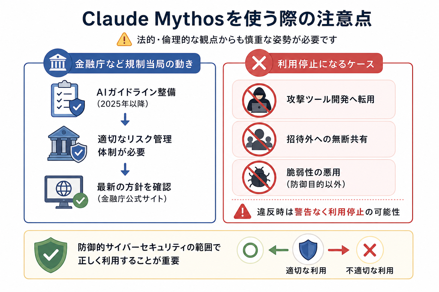 Claude Mythosを使う際の注意点