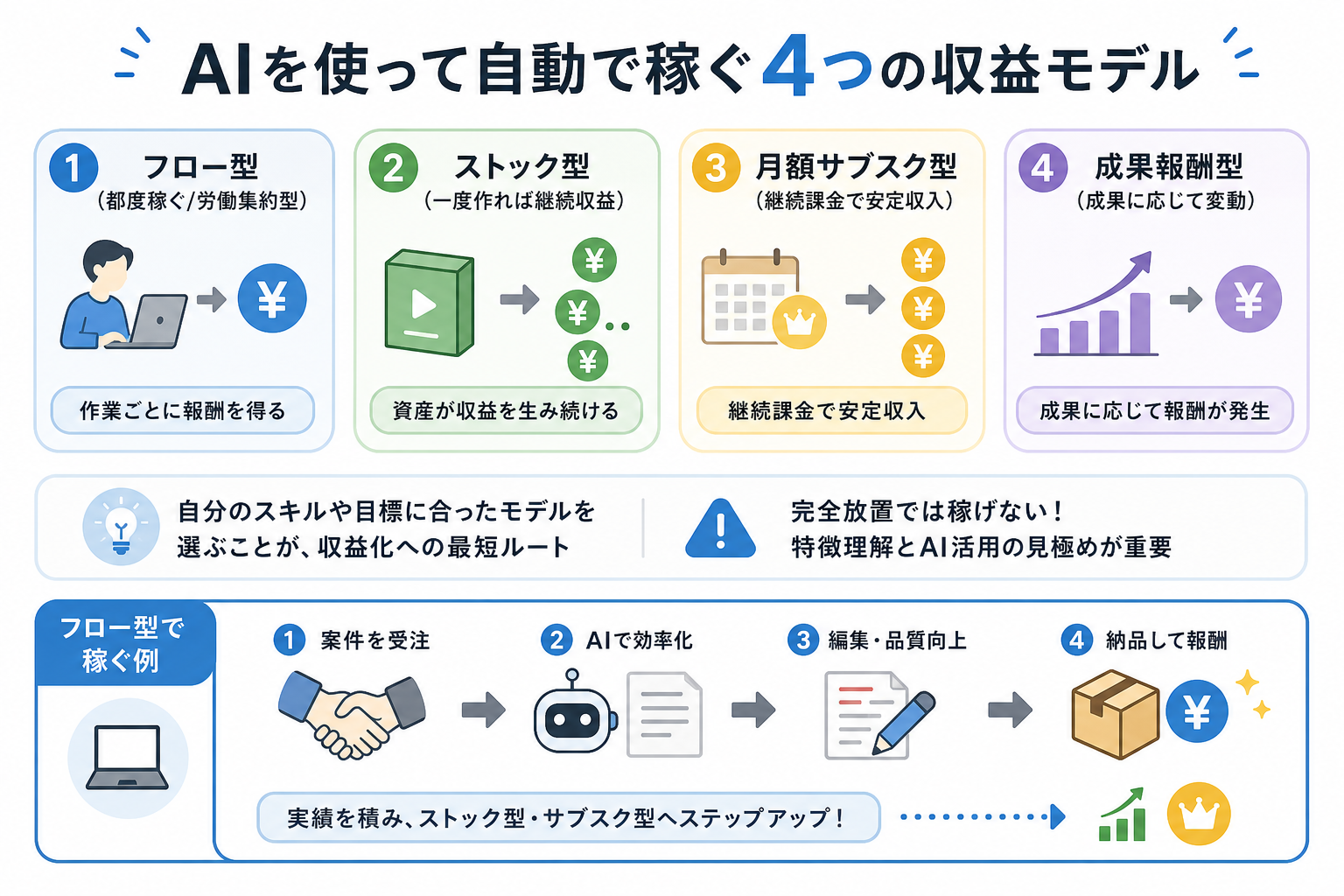AIを使って自動で稼ぐ4つの収益モデル
