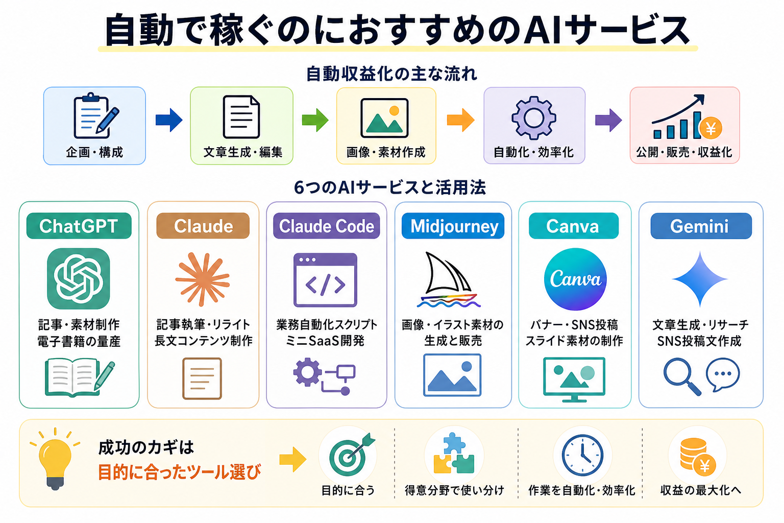 自動で稼ぐのにおすすめのAIサービス