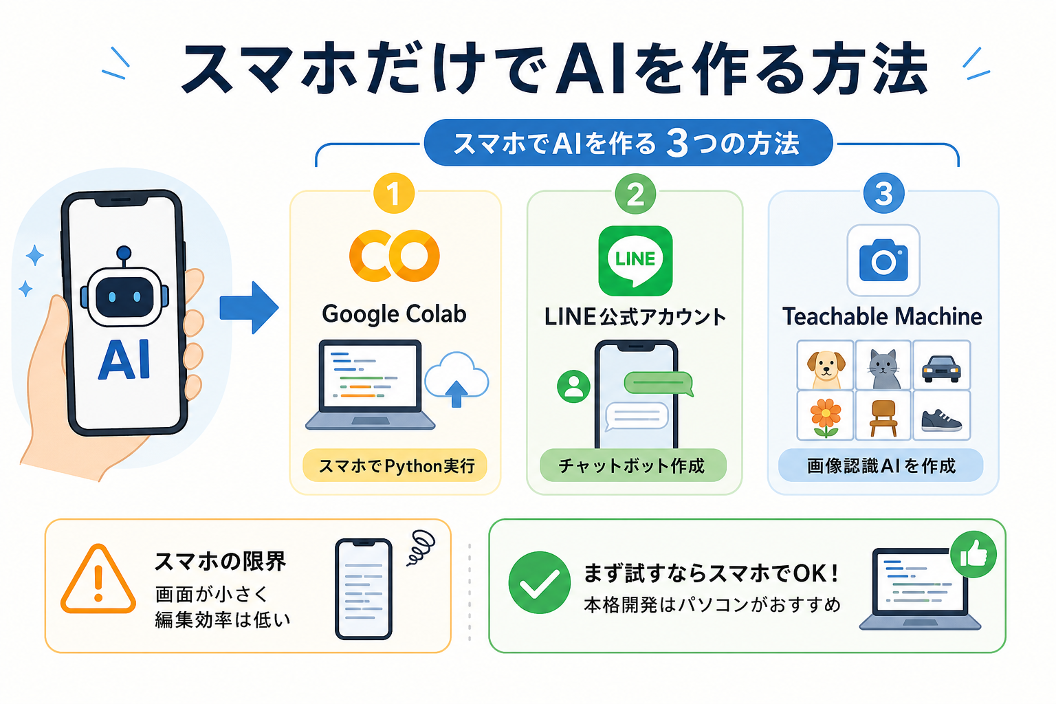 スマホだけでAIを作る方法