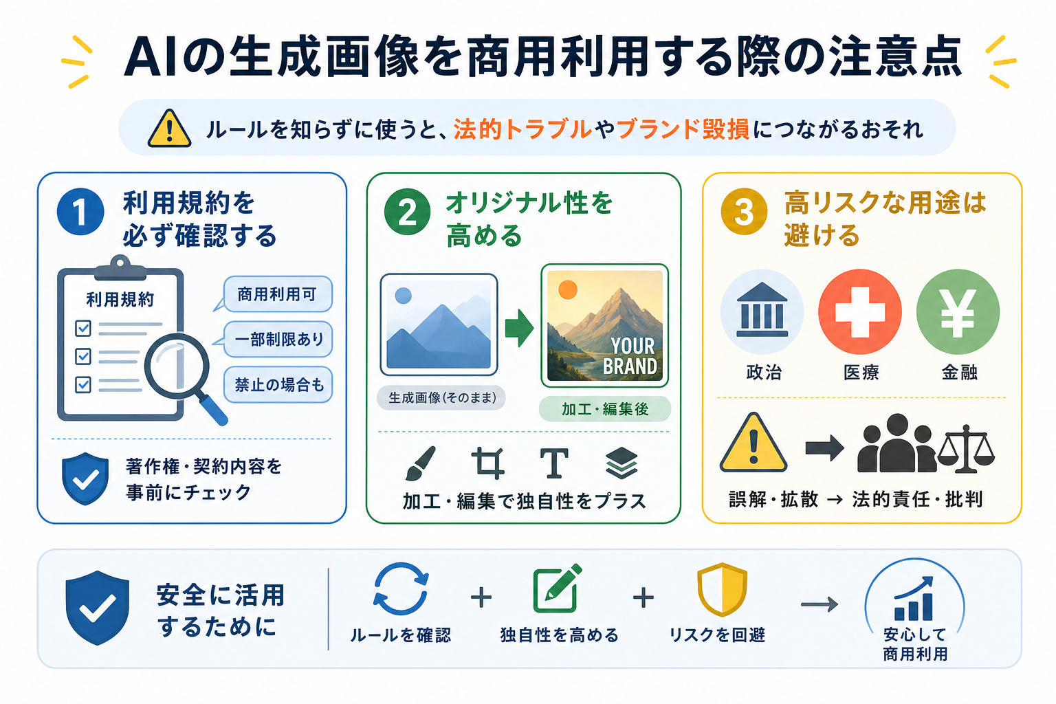 AIの生成画像を商用利用する際の注意点