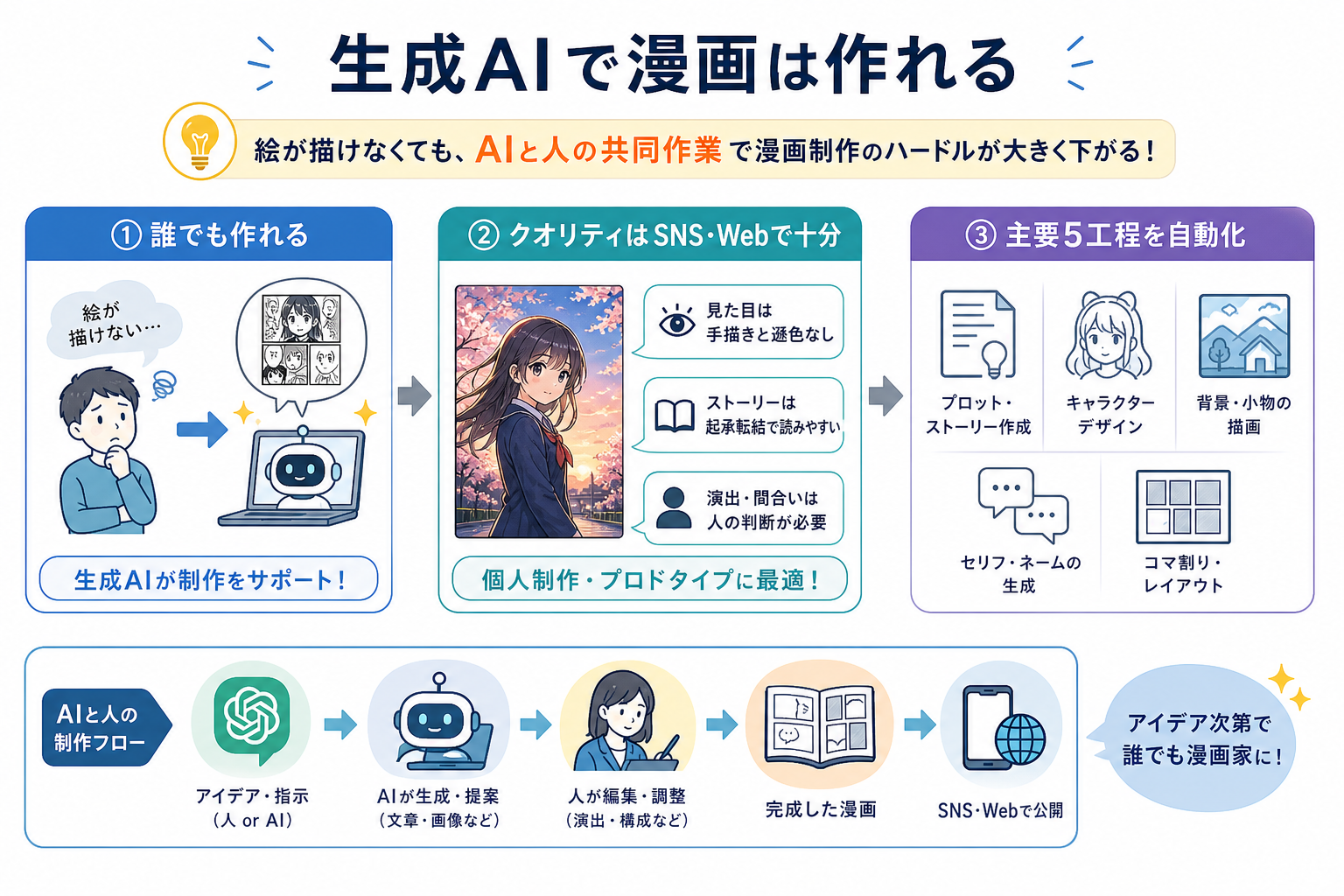 生成AIで漫画は作れる