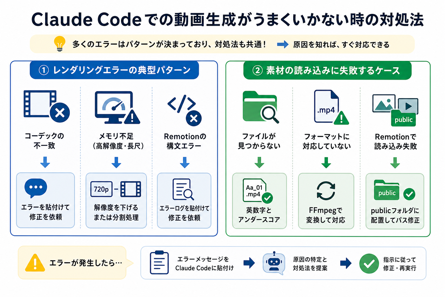 Claude Codeでの動画生成がうまくいかない時の対処法