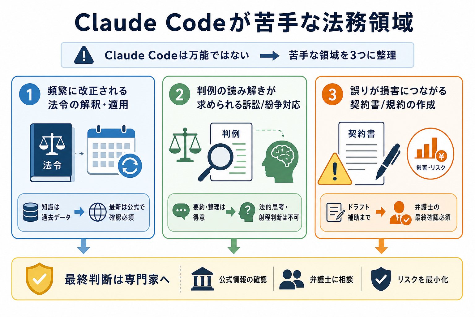 Claude Codeが苦手な法務領域